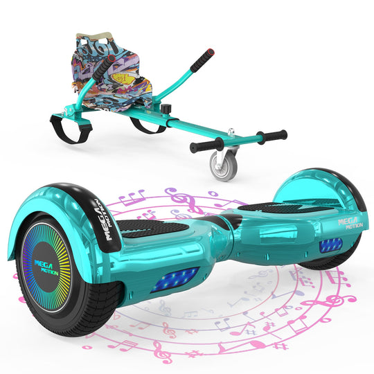 MEGAMOTION A03 Hoverboard with Go-Kart Combo (Green)