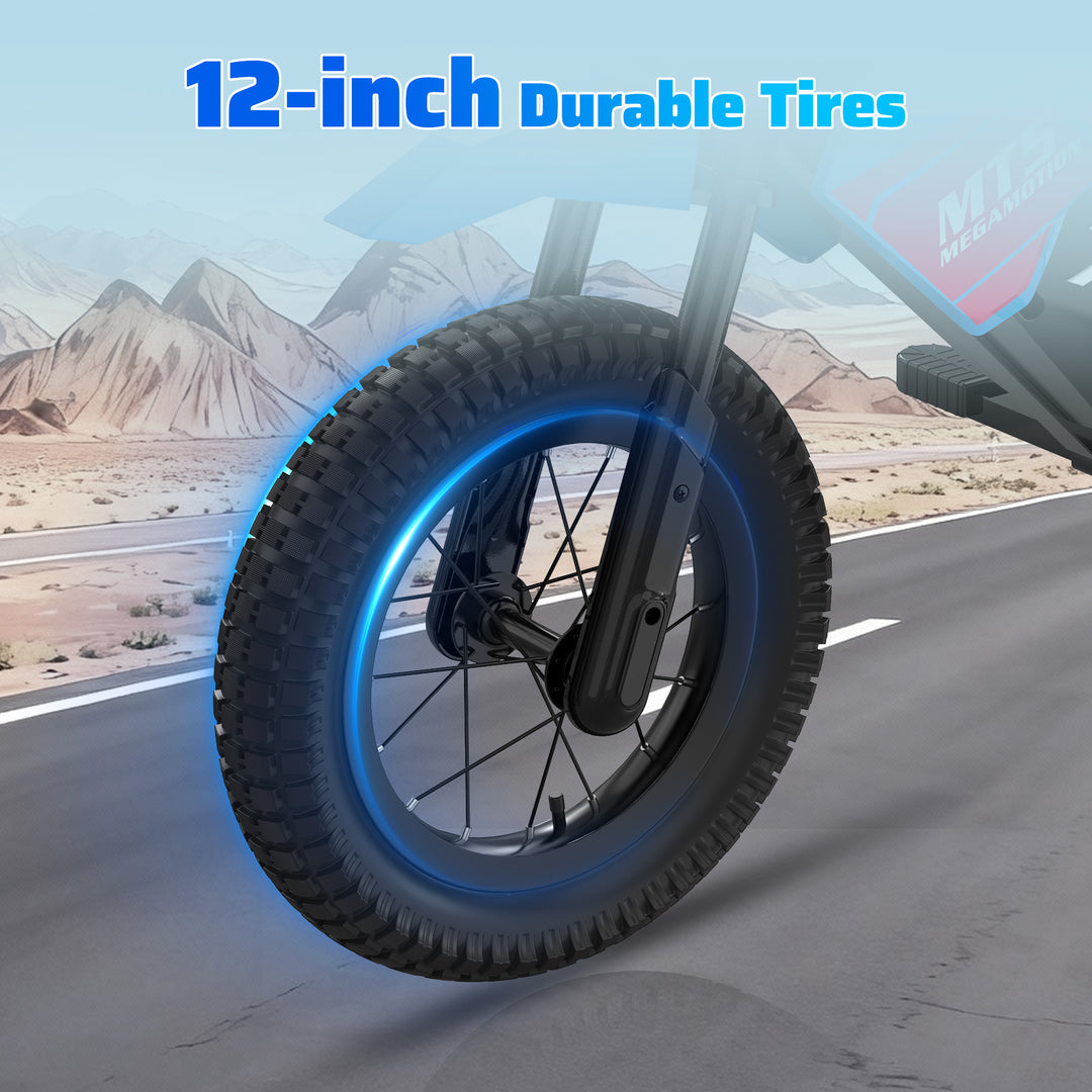 MEGA MOTION MT5 Kids Electric Motorcycle with 12-inch Wheels Image