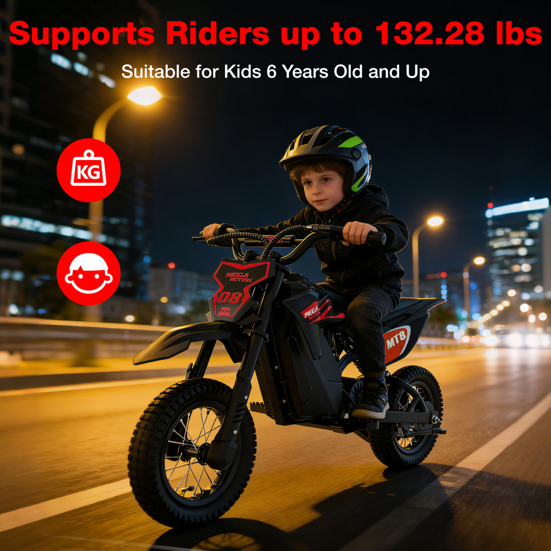 MEGA MOTION MT8 Electric Motorcycle for 6-Year-Olds Images