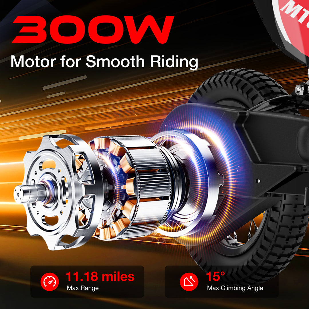 MEGA MOTION MT8 ckids electric motorcycle with 300W motor image