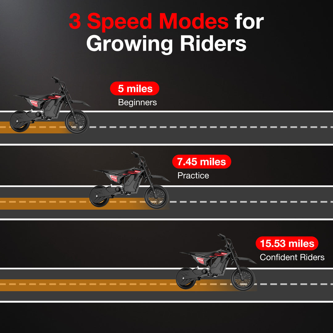 MEGA MOTION MT8 children's electric motorcycle with multiple speed gears image