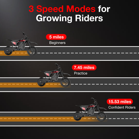 MEGA MOTION MT8 children's electric motorcycle with multiple speed gears image