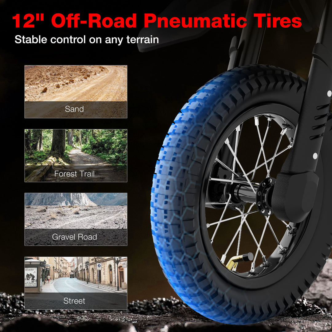 MEGA MOTION MT8 Kids Electric Motorcycle with 12-inch Tires Image